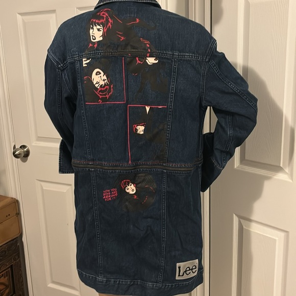 VINTAGE MARVEL COMICS LEE PAINTED LONG ZIP TO SHORT JEAN JACKET LEE BUTTONS MED - Picture 3 of 12